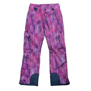 ❄️ Arctix Women's Pink Purple Print Insulated Snow Pants SZ S Adjustable Waist